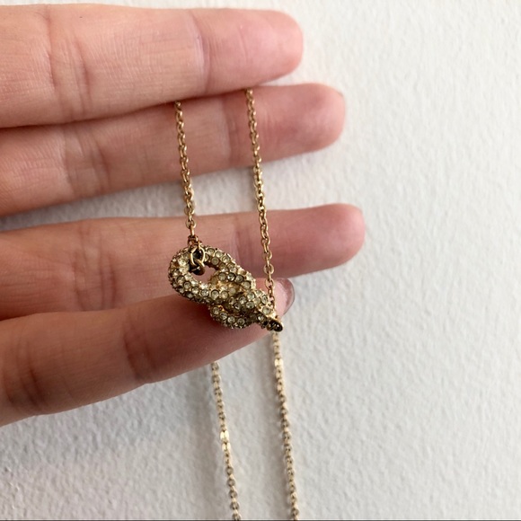 Swarovski Gold Knot necklace - Picture 3 of 5